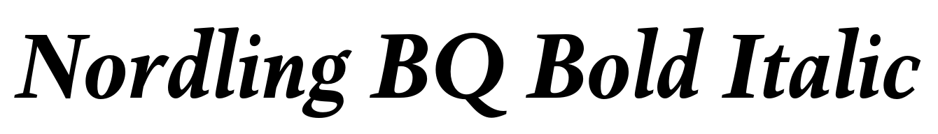 Nordling BQ Bold Italic